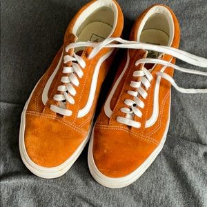 VANS brown leather tennis shoes